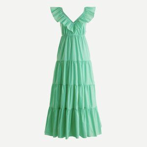 J. Crew ruffled scoop neck taffeta dress